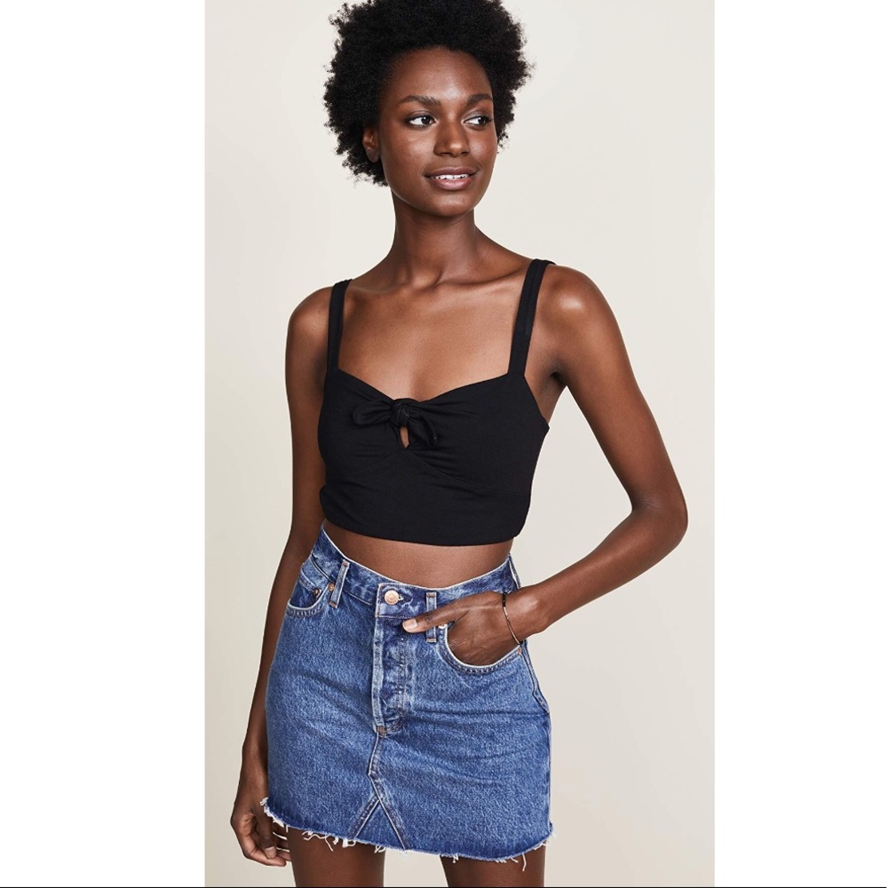 NWT BB Dakota tie front crop top
